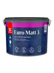 Краска интерьерная Euro Matt-3 (Евро-3) TIKKURILA 9л белый (база А)