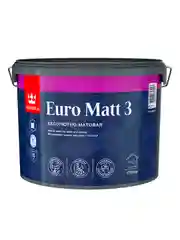 Краска интерьерная Euro Matt-3 (Евро-3) TIKKURILA 9л бесцветный (база С)