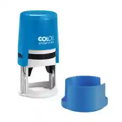 Синий оснастка для печати круглая Colop Printer R40, 40 мм, с крышкой
