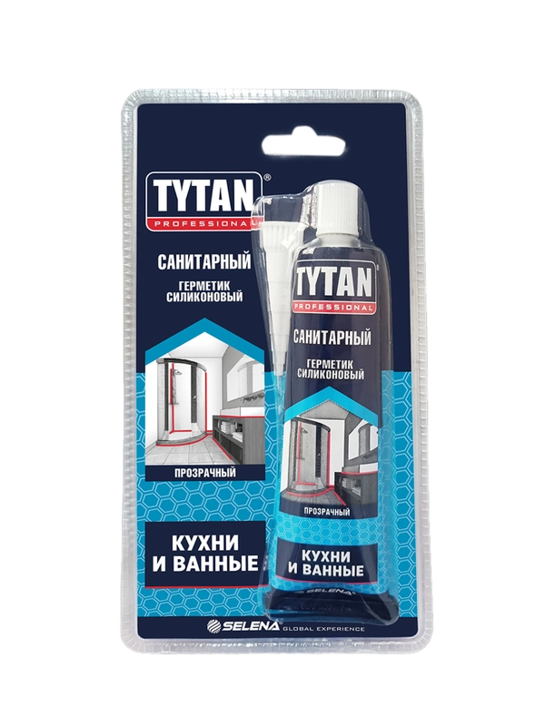 Силиконовый санитарный герметик Tytan Professional, 85 мл, прозрачный