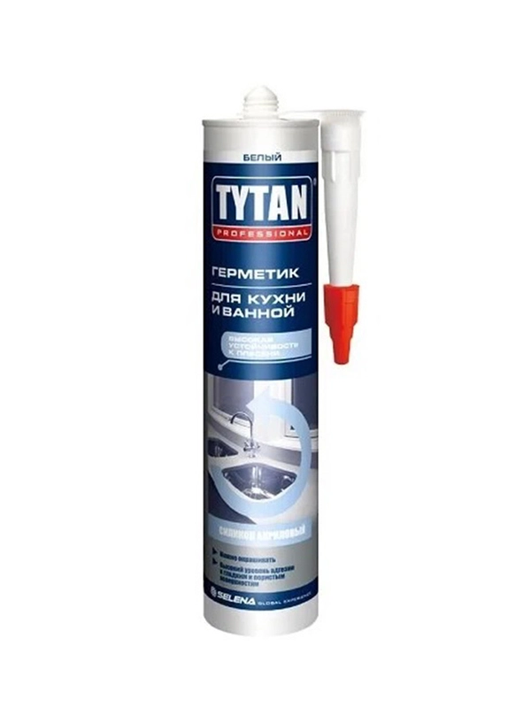 Силиконакриловый санитарный герметик Tytan Professional, 280 мл, белый