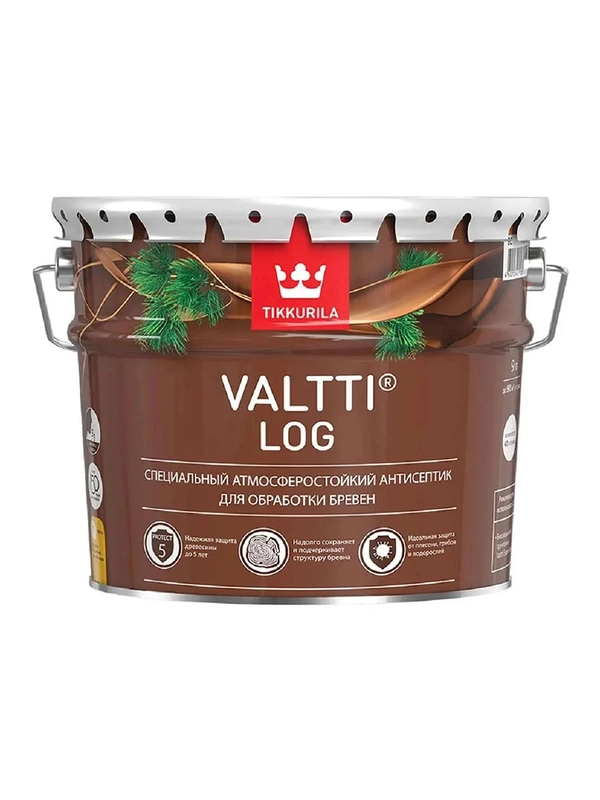 Декоративный антисептик для дерева Valtti Log (Валтти Лог) TIKKURILA 9л тик