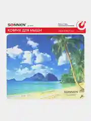 Коврик для мыши Sonnen Beach, резина + ткань, 260 х 220 х 3 мм, 513294