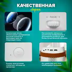 Белый портативный проектор Lingbo T8 Max, с портом, HDMI, Wi-Fi, Full HD, Android TV
