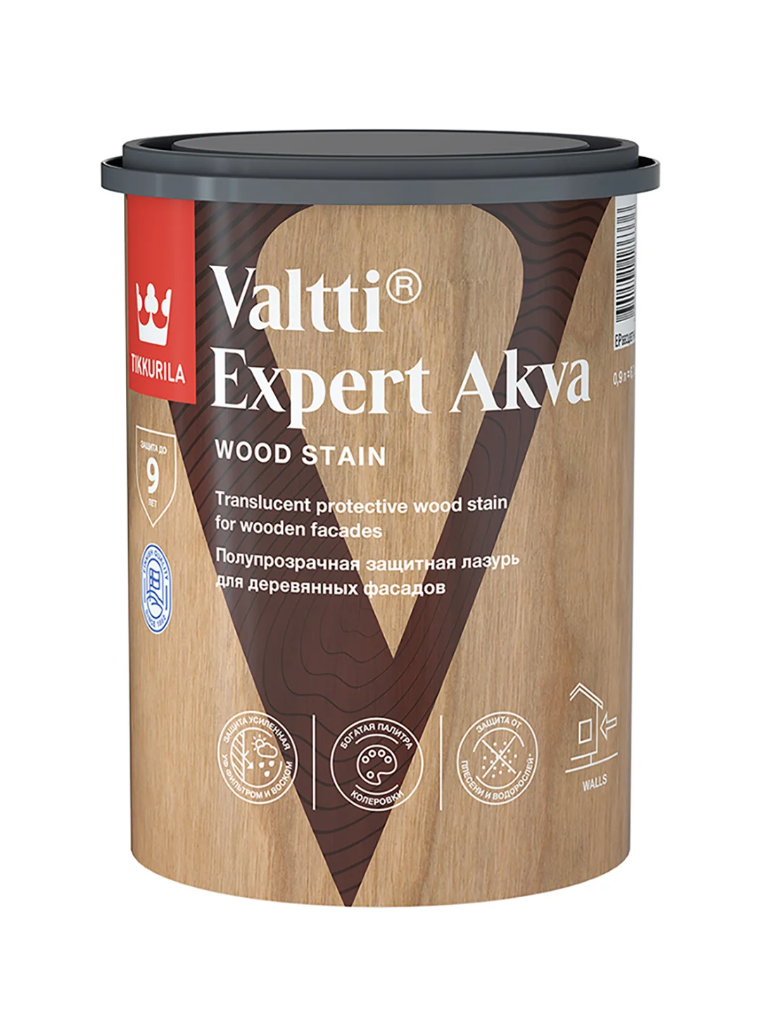Декоративный антисептик Valtti Expert Akva TIKKURILA 0,9л дуб белёный