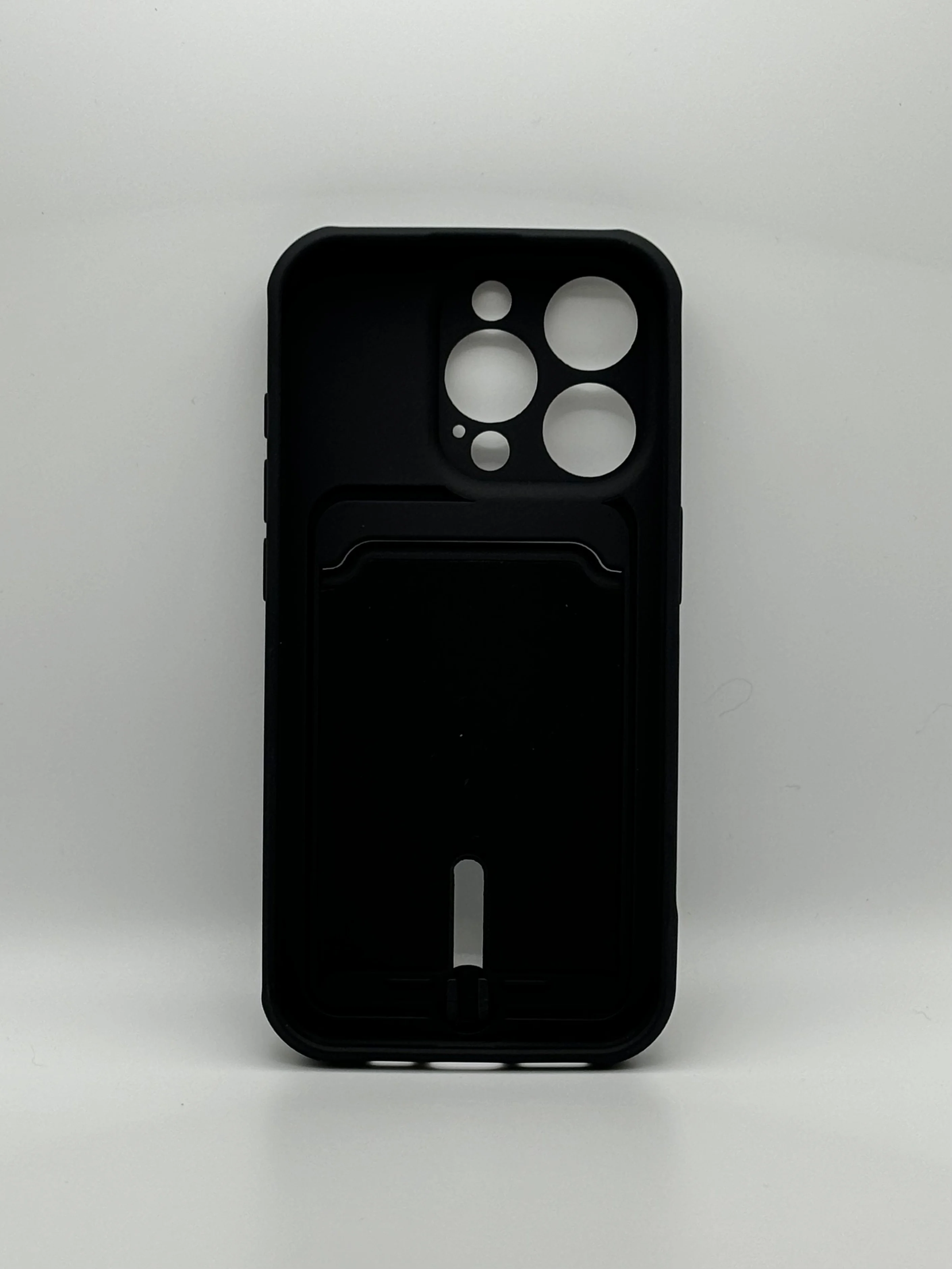 Черный чехол с гербом для iPhone 11, 12, 14 Pro,14 Pro Max,15 Pro, 15 Pro Max c карманом для карт