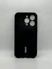 Черный чехол с гербом для iPhone 11, 12, 14 Pro,14 Pro Max,15 Pro, 15 Pro Max c карманом для карт
