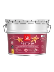 Эмаль алкидная стойкая полуматовая Pesto 30 (Песто 30) TIKKURILA 9 л белая (база А)