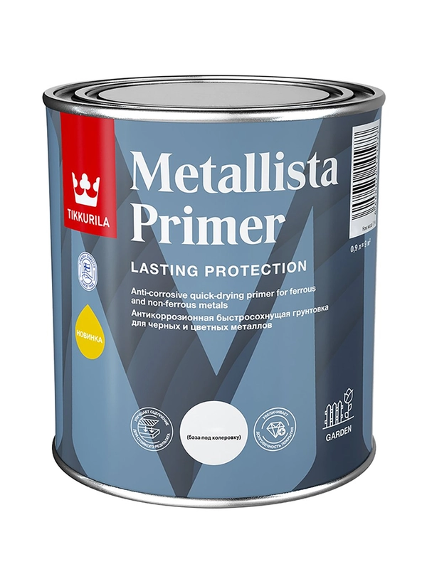 Грунтовка антикоррозийная Metallista Primer TIKKURILA, 0,9 л, бесцветная, база С