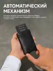 Серый металлик кошелек портмоне из натуральной кожи