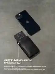 Серый металлик кошелек портмоне из натуральной кожи