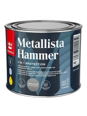 Краска для металла по ржавчине молотковая 3в1 Tikkurila Metallista Hammer, 0,4 л, база HC