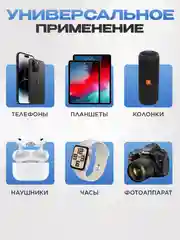 PowerBank со встроенными кабелями, Lightning, Type-C, Micro usb, 30000 mAh