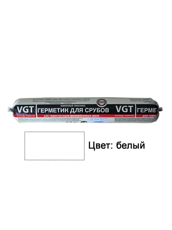 Акриловый герметик для срубов VGT, 0,9 кг, белый