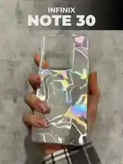 Серый металлик чехол для Infinix NOTE 30 (Инфиникс Ноут 30), переливающийся, с градиентом