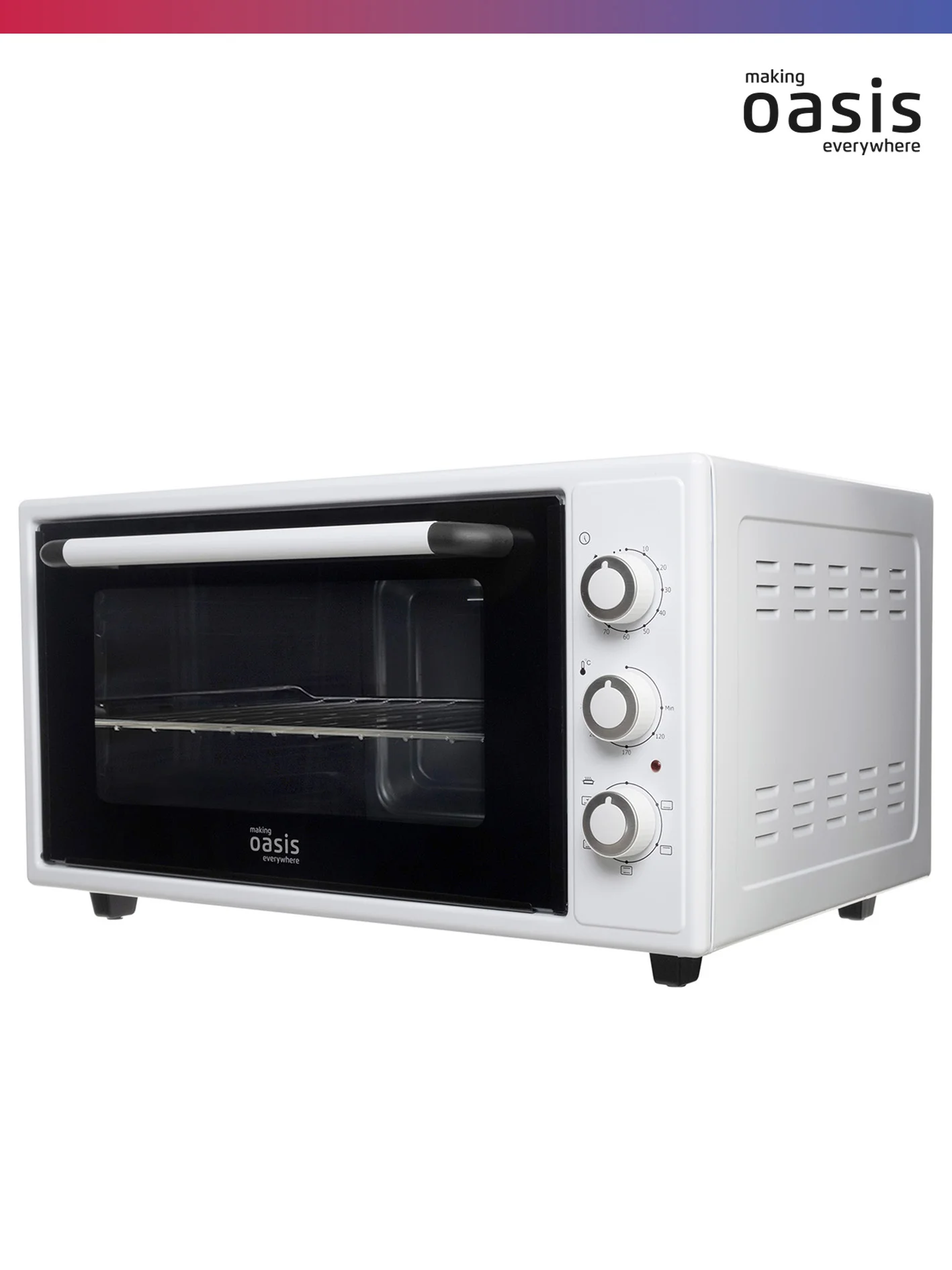 Белый электрическая мини-печь making Oasis everywhere M-50CW