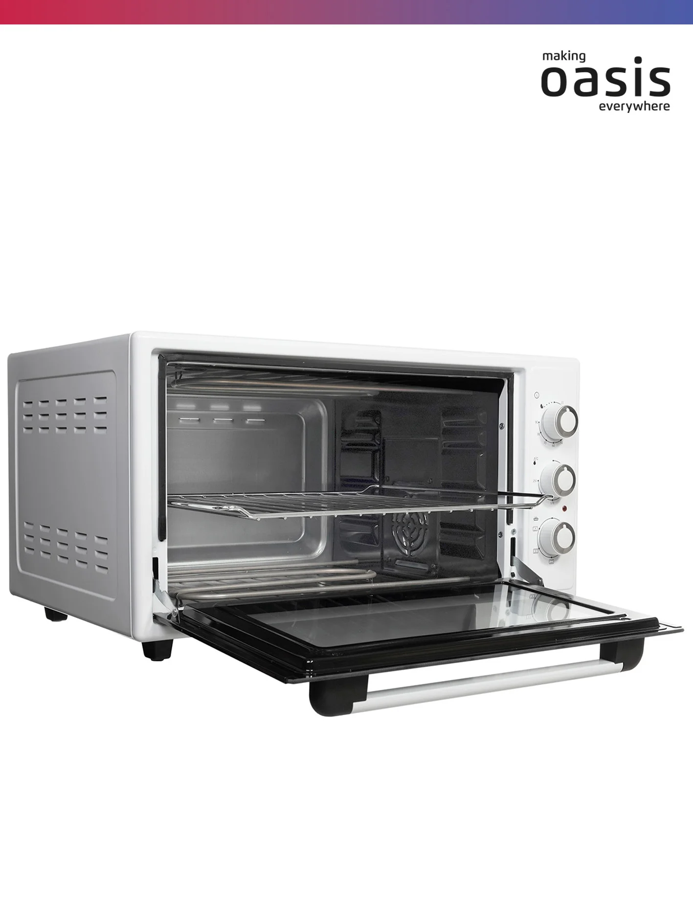 Белый электрическая мини-печь making Oasis everywhere M-50CW