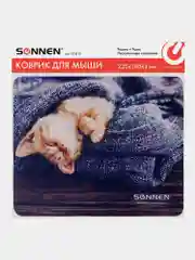 Коврик компьютерный игровой для мыши, компьютера Sonnen Kitten, 220х180х3 мм, 513313