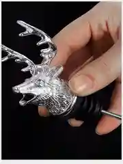 Серый пробка-дозатор, гейзер, для бутылок вина, шампанского, новогодняя, змея, снежинка, олень