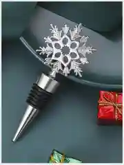 Серебряный пробка-дозатор, гейзер, для бутылок вина, шампанского, новогодняя, змея, снежинка, олень