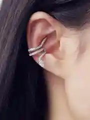 Серебряный серьги каффы