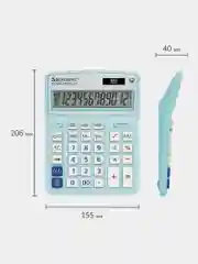 Калькулятор настольный электронный обычный Brauberg Extra Pastel-12-lb (206x155 мм)