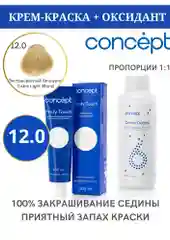 Набор для окрашивания, краска 12.0  и оксидант 6% 100 мл