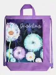 Сумка мешок для сменной обуви Юнландия с ручками, боковой карман на молнии Flowers, 271065