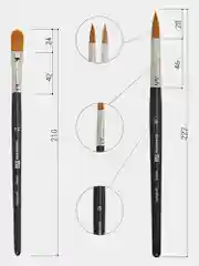 Кисти художественные BRAUBERG ART CLASSIC, набор из 12 штук, в черном пенале, синтетика, 200966
