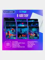 Предметные тетради 48 л набор A5 в клетку и линейку 12 штук, Brauberg Dream World