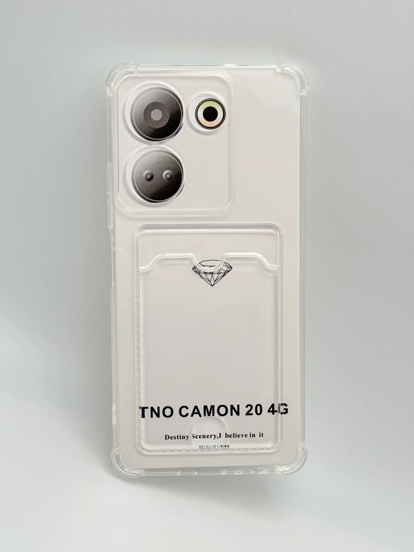Чехол на Tecno Camon 20/20 Pro 4G / Камон 20/20 Про 4G, Силиконовый с карманом для карты