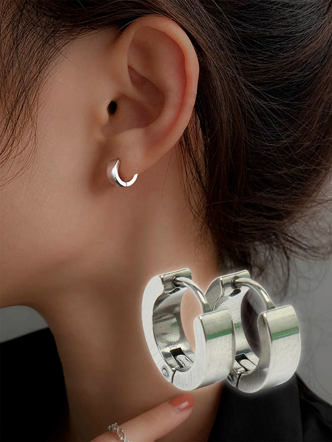 Лесной зеленый серьги Unisex, кольца-конго