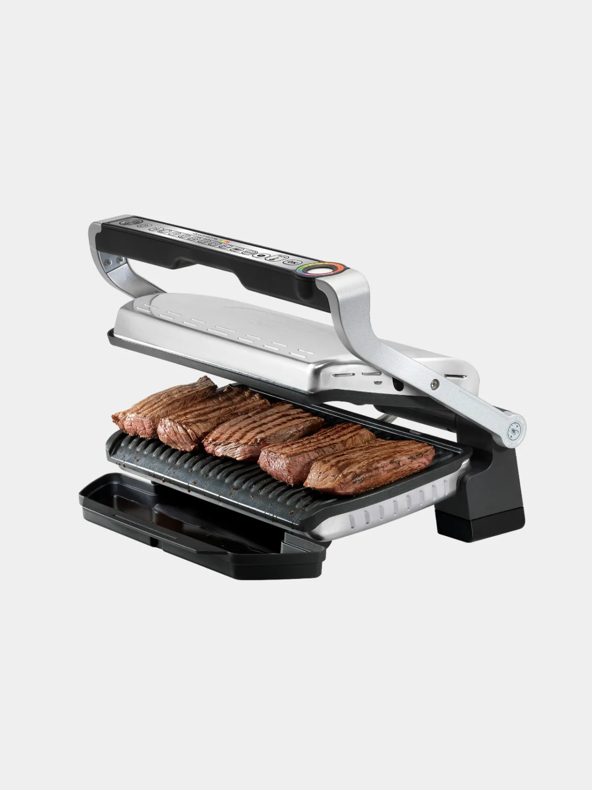 Серебряный умный электрический гриль Tefal Optigrill+ XL GC722D34
