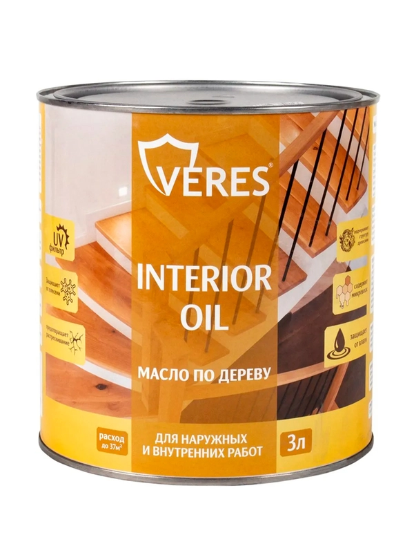 Краска для деревянных фасадов Veres Facade, акриловая, матовая, 2,7 л, спелая вишня