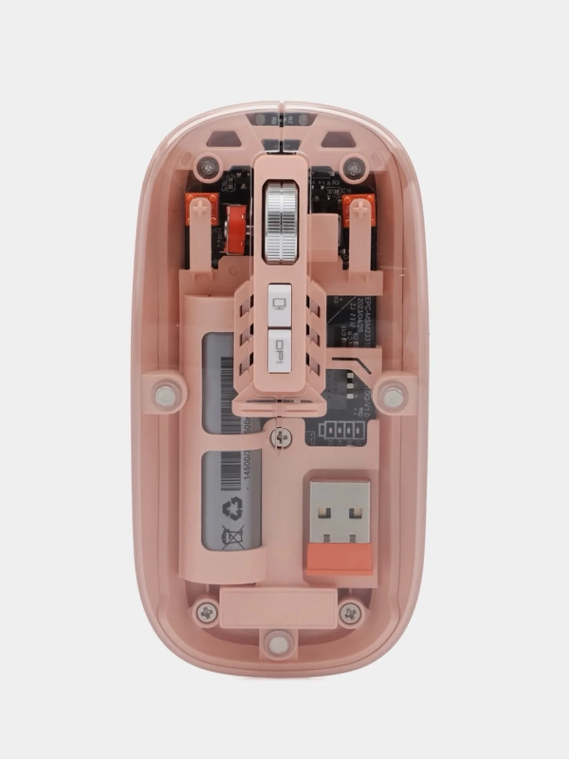 Розовый беспроводная мышь, прозрачная, бесшумная, с Bluetooth, аккумуляторная компьютерная