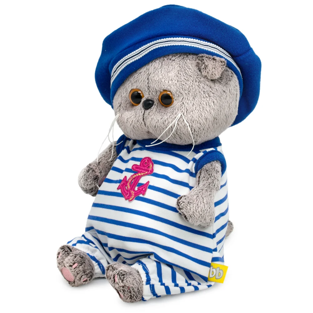 BB-145 Басик BABY в полосатом комбинезоне и берете
