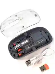Серый беспроводная мышь, прозрачная, бесшумная, с Bluetooth, аккумуляторная компьютерная