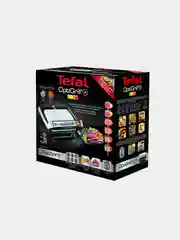 Серебряный умный электрический гриль Tefal Optigrill+ GC712D34