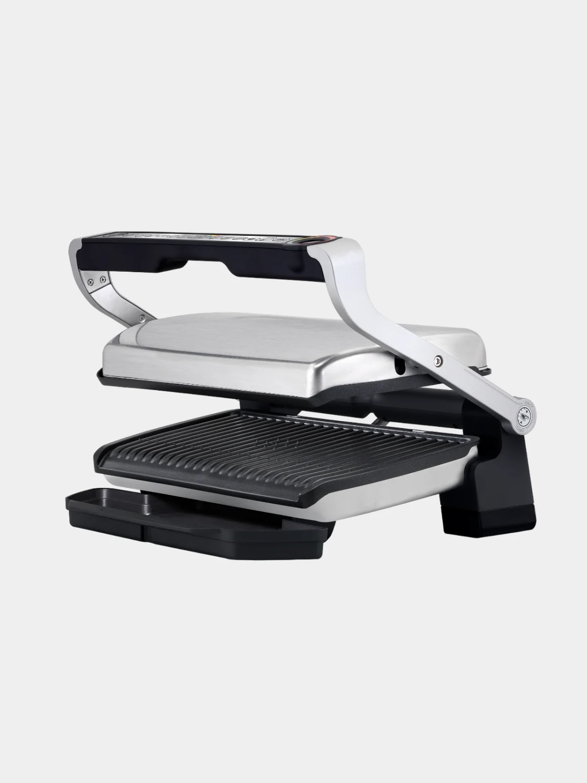 Серебряный умный электрический гриль Tefal Optigrill+ GC712D34