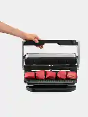Серебряный умный электрический гриль Tefal Optigrill+ GC712D34