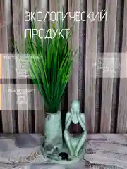 Тёмно-бирюзовый декоративный набор из гипса покрытый лаком. Подарок на Новый год