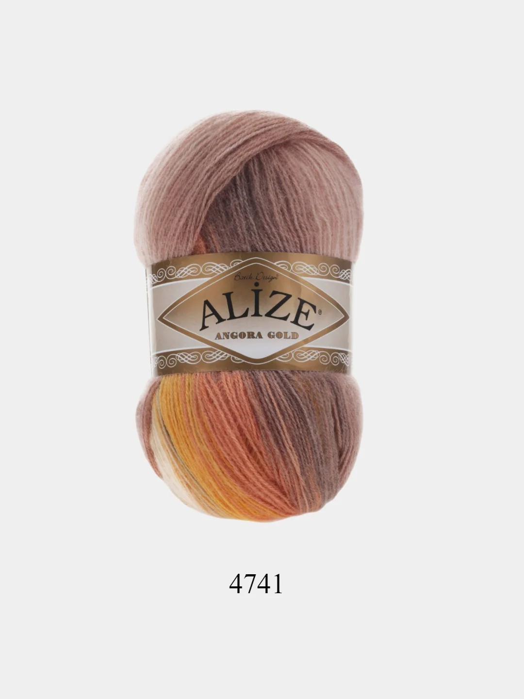 Золотой пряжа Alize Angora Gold Batik, 20% шерсть, 80% акрил, 100 г, 550 м
