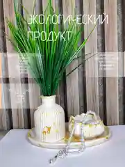 Золотистый хаки декоративный набор из гипса покрытый лаком. Подарок на Новый год