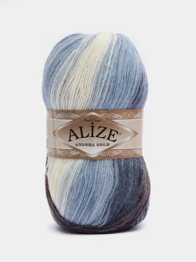 Оранжевый пряжа Alize Angora Gold Batik, 20% шерсть, 80% акрил, 100 г, 550 м