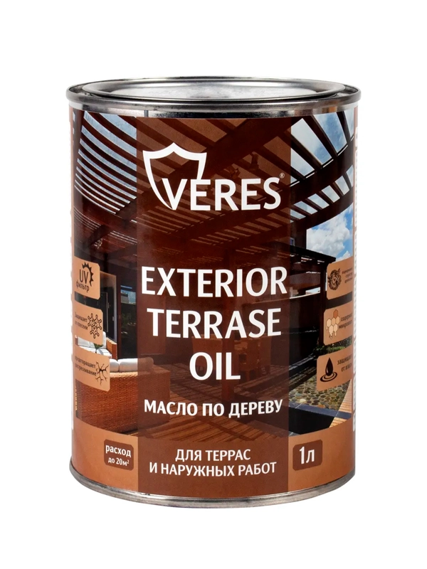 Краска для деревянных фасадов Veres Facade, акриловая, матовая, 0,9 л, песочный