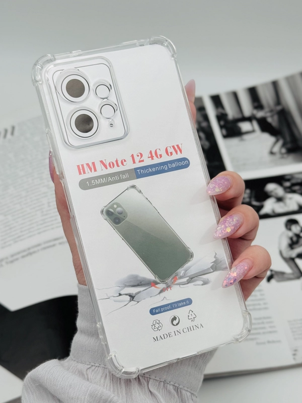 Чехол для Xiaomi Note 12 4G силиконовая накладка, чехол противоударный, прозрачный