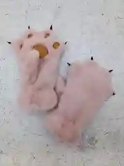 Розовый варежки женские, кошачьи лапки, большой размер