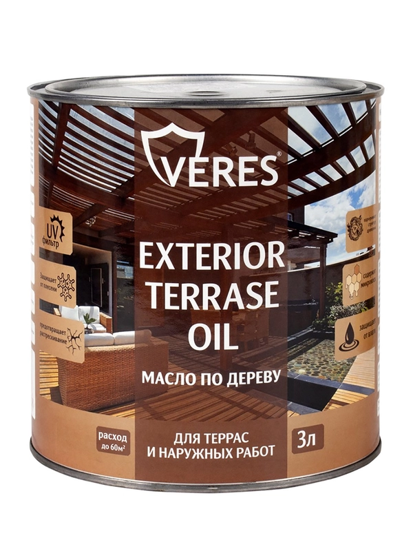Краска для деревянных фасадов Veres Facade, акриловая, матовая, 0,9 л, слоновая кость