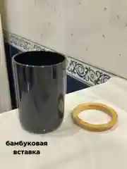 Черный стакан для зубных щеток, подставка для зубных принадлежности