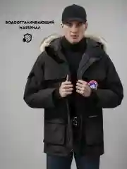 Черный куртка зимняя, мужская парка